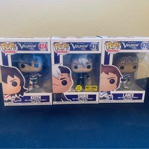 Voltron legendary defenders pop animation figure set / Keith, Shiro , Lance